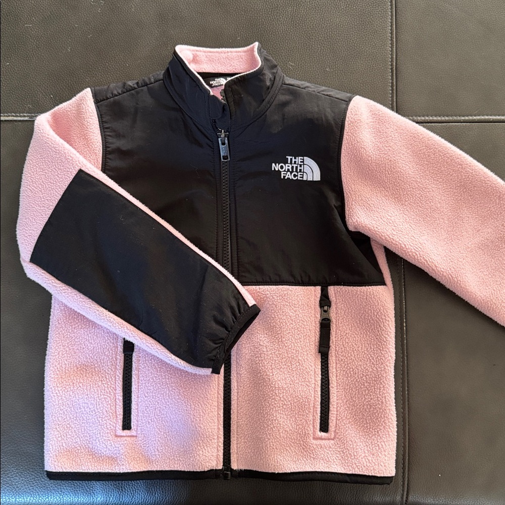 The North Face Denali Pink and Black Full-Zip Fleece
